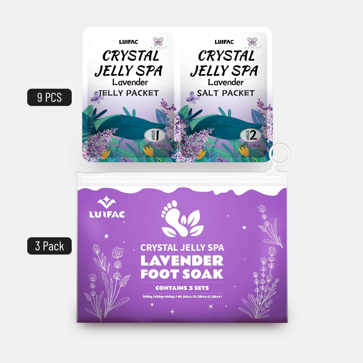 Jelly Pedicure SPA Foot Soak Lavender