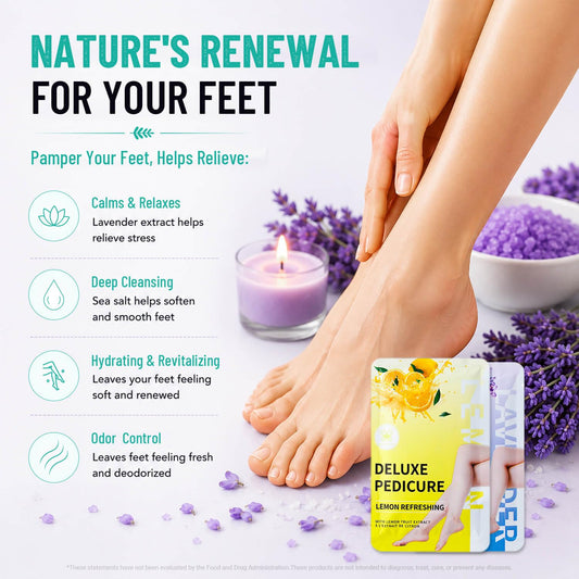 Six scented foot soak varieties