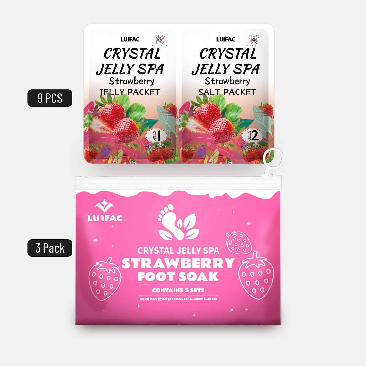 Jelly Pedicure SPA Foot Soak Strawberry
